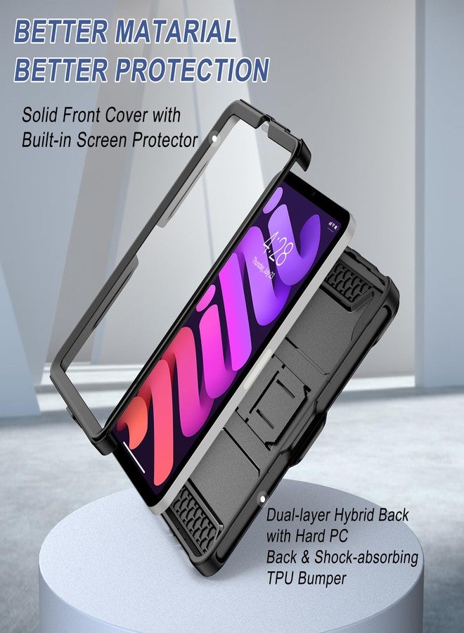 Soke Case for iPad mini 7 (A17 Pro) 2024/ Mini 6 2021 8.3 Inch,with Built-in Screen Protector and Kickstand, Rugged Full-Body Protective Cover for Apple iPad mini 7th/6th Generation - Black - Image 3